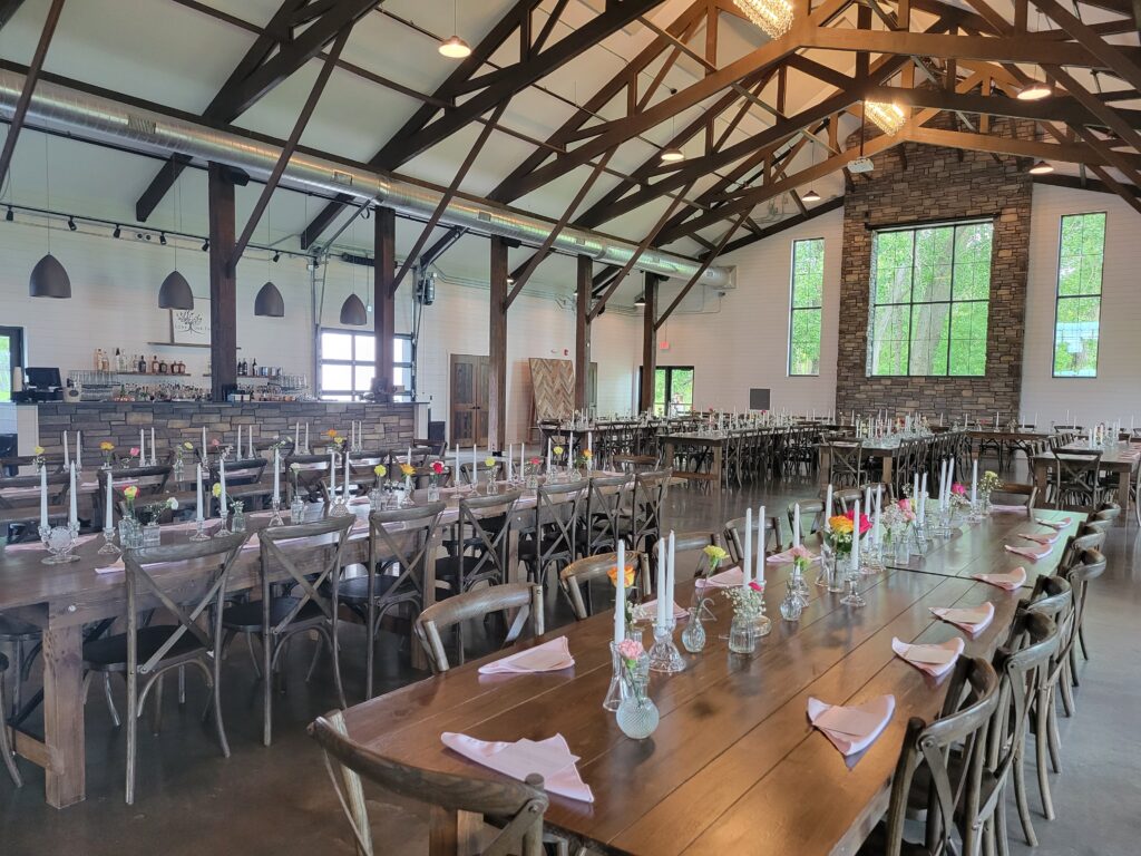 interior of Lone Oak Farm Event Venue